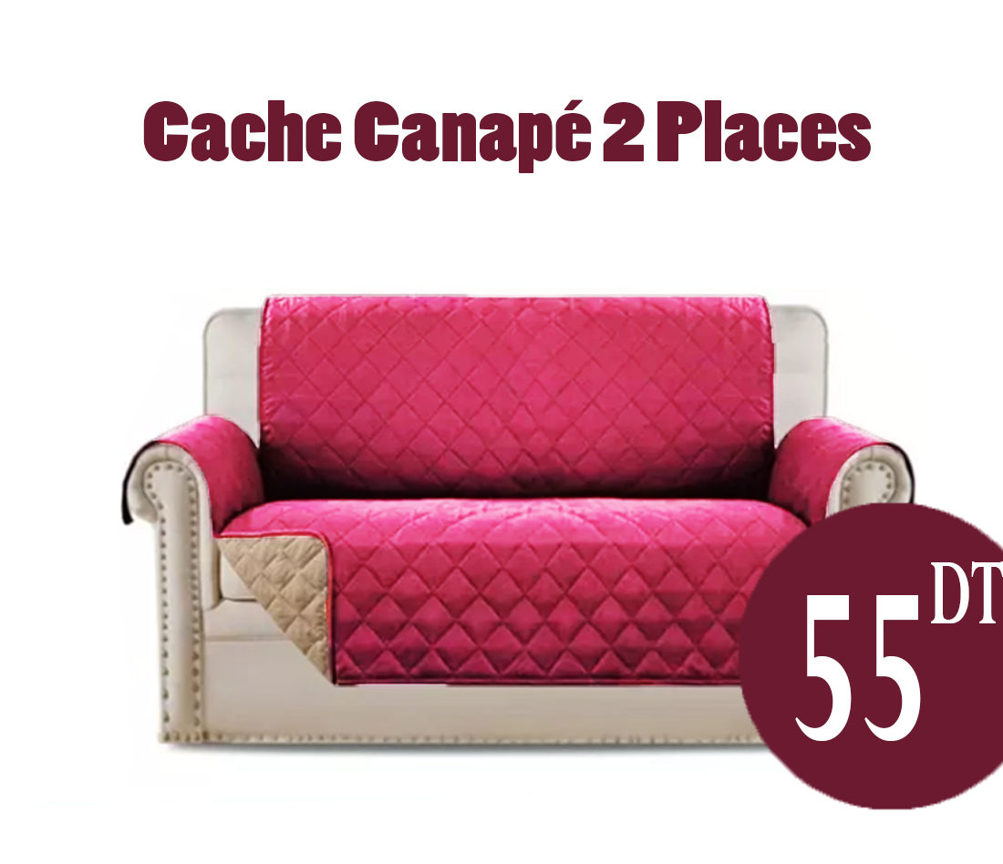 Cache Canapé Rouge 2Pl