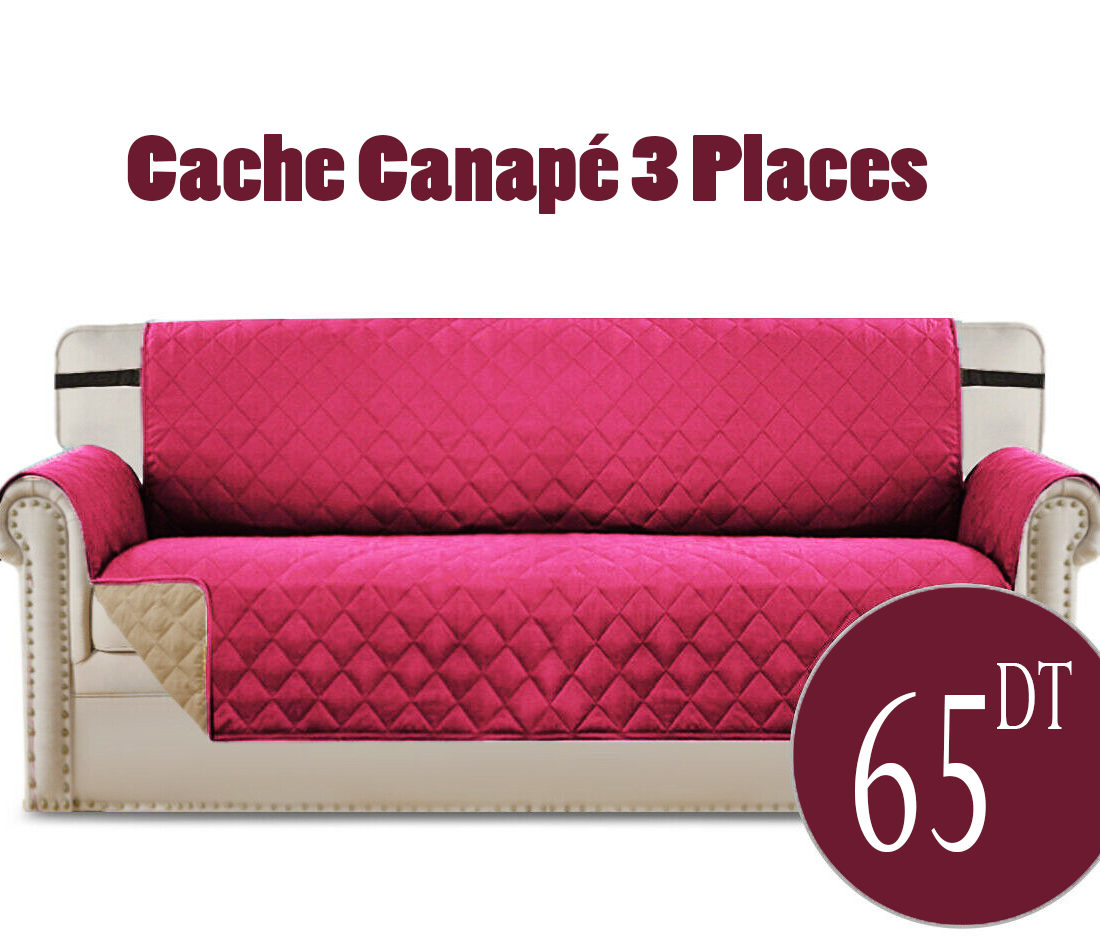 Cache Canapé Rouge 3pl